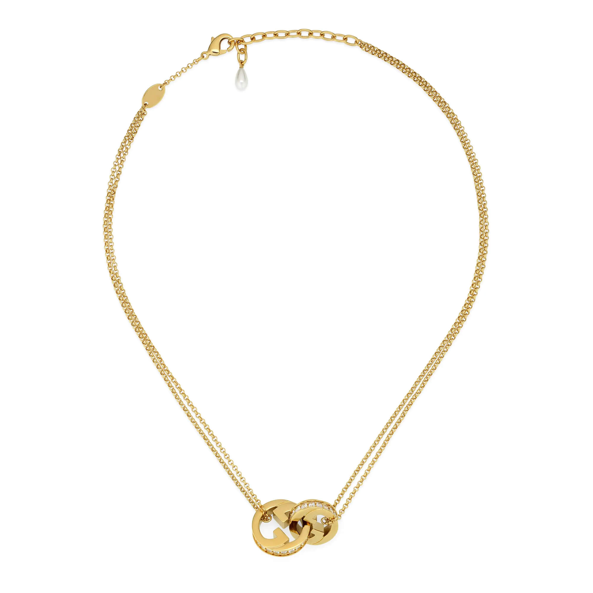 Gucci Blondie Double Chain Necklace at Enigma Boutique