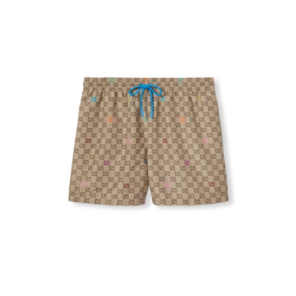 Gucci Printed Technical Poplin Swim Shorts