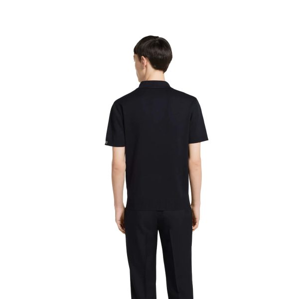 Gucci Silk Cotton Knit Polo Shirt - Image 3