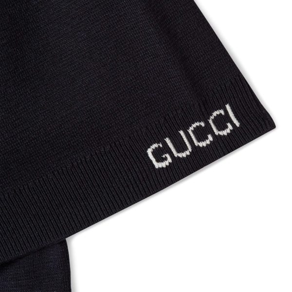 Gucci Silk Cotton Knit Polo Shirt - Image 5