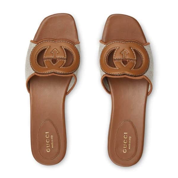 Gucci Women’s Interlocking G Slide Sandal - Image 4