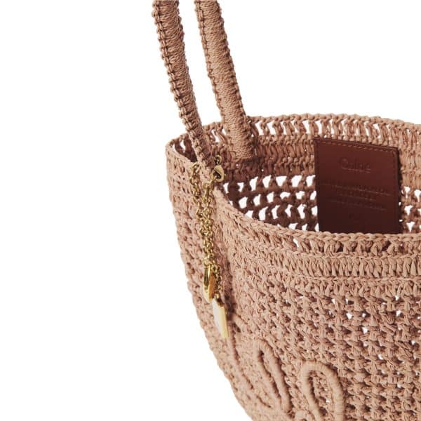 Chloé Small Summer Banana Tote Bag In Raffia - Image 4