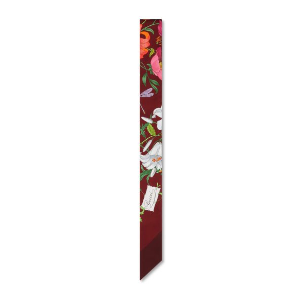 Gucci Printed Silk Twill Neck Bow