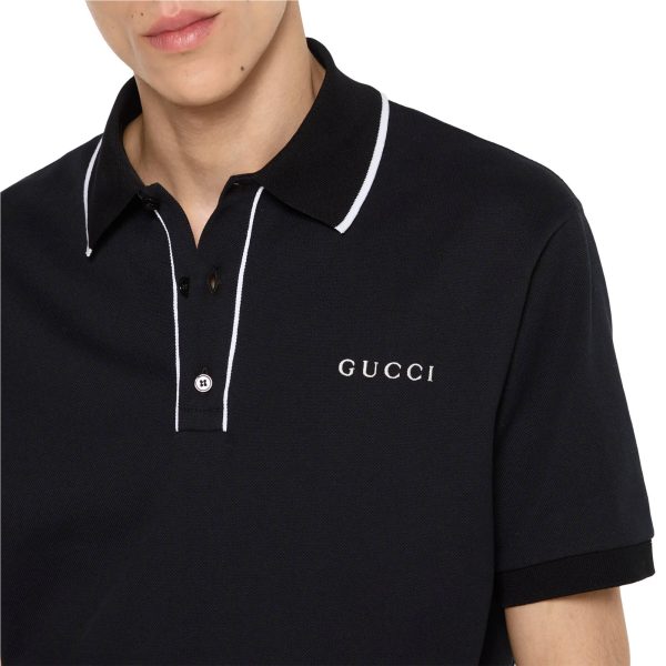 Gucci Cotton Piquet Polo Shirt With Embroidery - Image 4