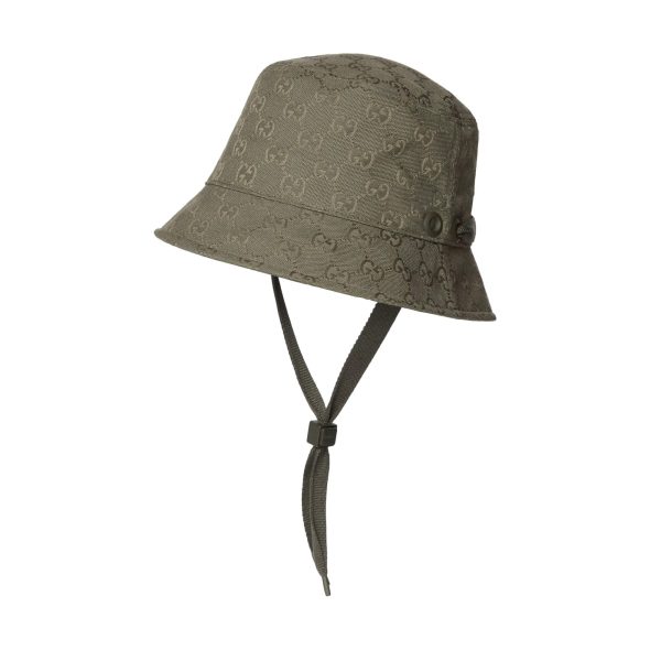 Gucci GG Canvas Bucket Hat With Tie