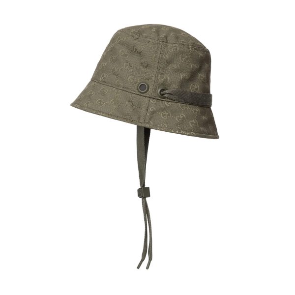 Gucci GG Canvas Bucket Hat With Tie - Image 2