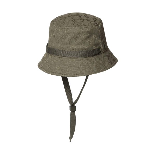 Gucci GG Canvas Bucket Hat With Tie - Image 3