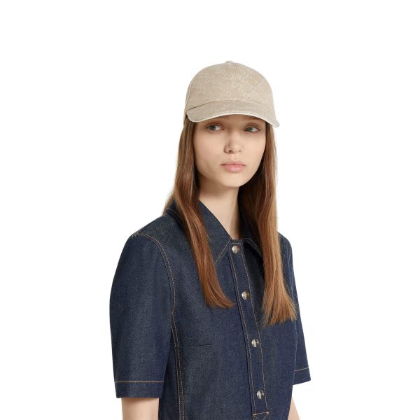 Gucci GG Denim Baseball Hat With Horsebit - Image 4