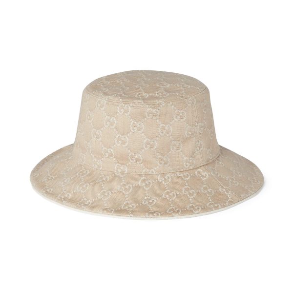 Gucci GG Denim Bucket Hat With Horsebit - Image 2