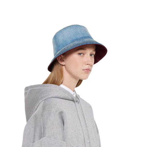 Gucci Denim Denim Bucket Hat - Image 5