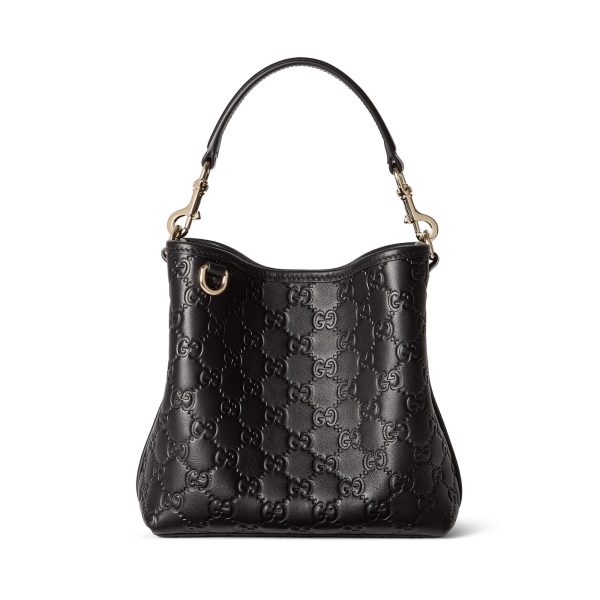 Gucci GG Emblem small bucket bag