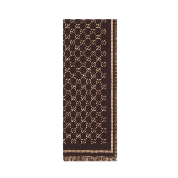 Gucci GG Wool Jacquard Scarf