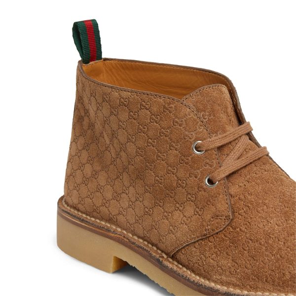 Gucci Men's Ankle Boot With Web - Image 5