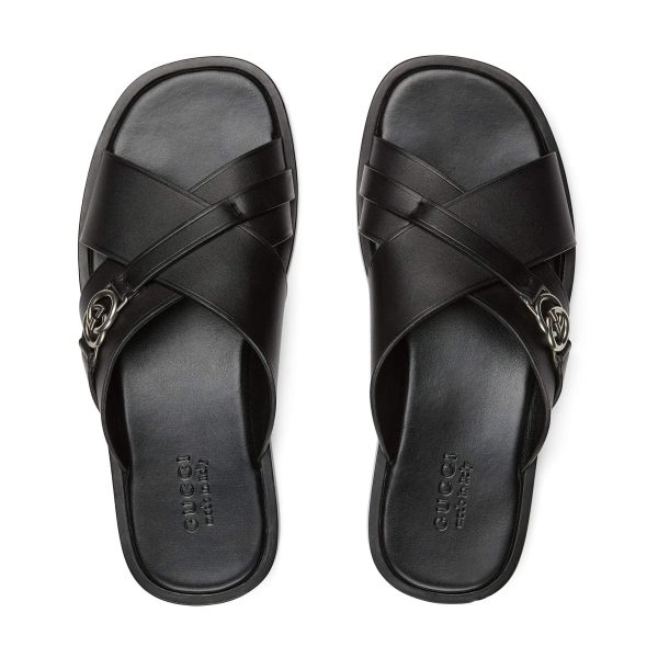 Gucci Men's Slide Sandal With Interlocking G - Image 3