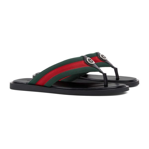 Gucci Men's Thong Sandal With Interlocking G
