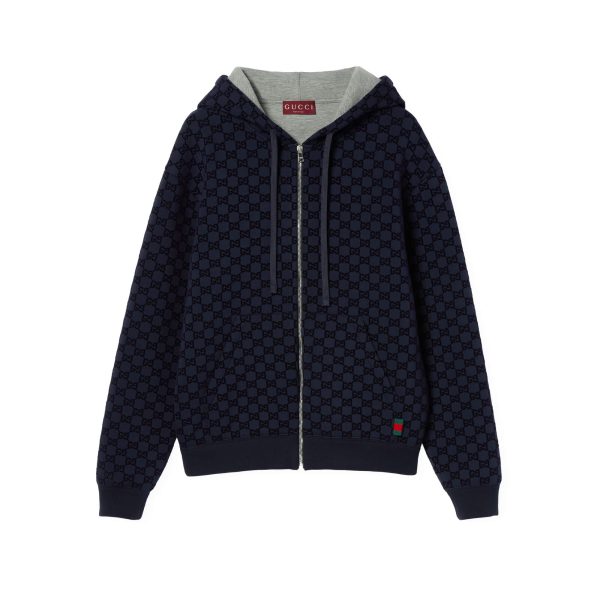 Gucci Printed Double Jersey Viscose Zip Jacket