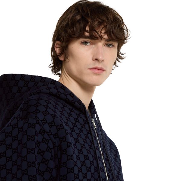 Gucci Printed Double Jersey Viscose Zip Jacket - Image 4