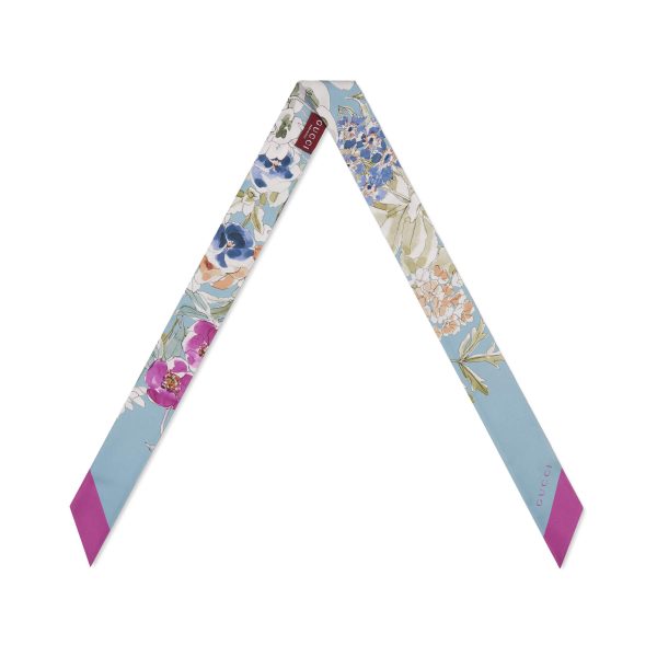 Gucci Printed Silk Twill Neck Bow - Image 2