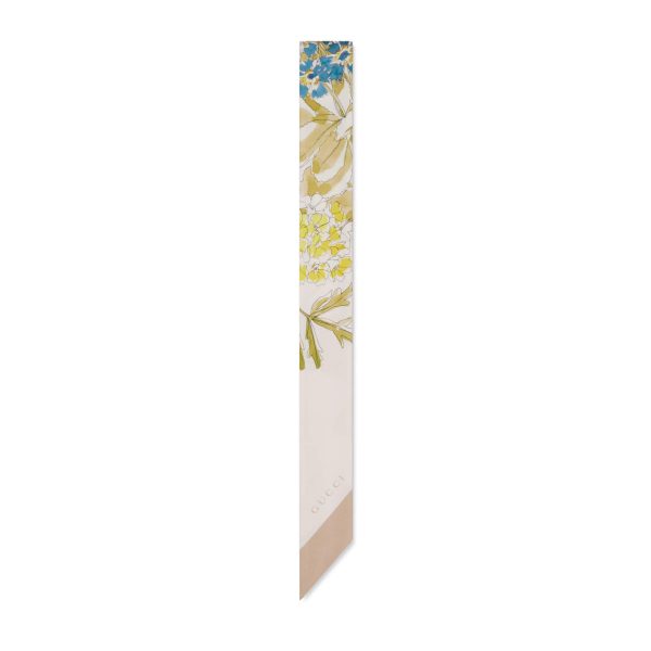 Gucci Printed Silk Twill Neck Bow