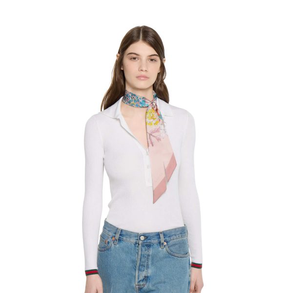 Gucci Printed Silk Twill Neck Bow - Image 3