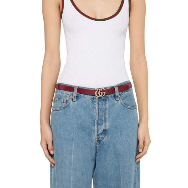 Gucci GG Marmont Reversible Thin Belt - Image 6