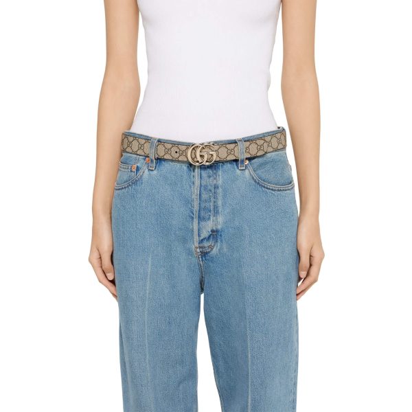 Gucci Reversible GG Marmont Wide Belt - Image 5
