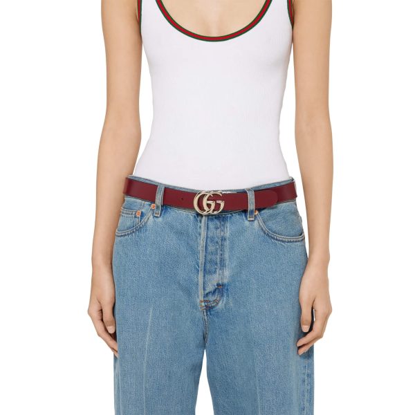 Gucci Reversible GG Marmont Wide Belt - Image 6