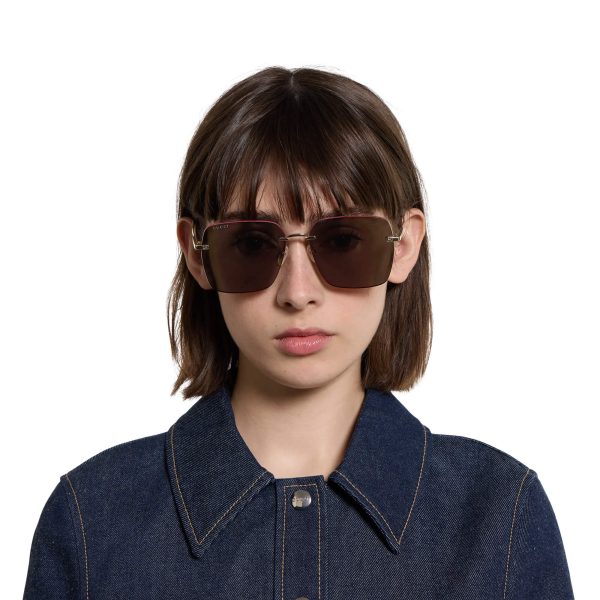 Gucci Low Nose Bridge Fit Sunglasses - Image 3