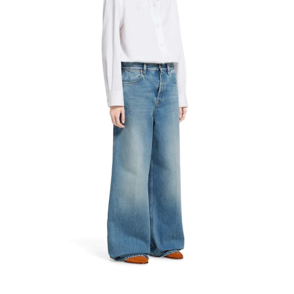 Gucci Wide Leg Denim Pants - Image 4