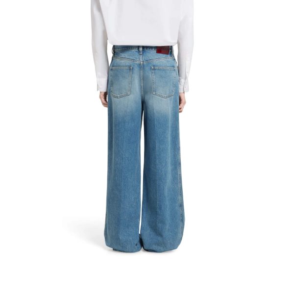 Gucci Wide Leg Denim Pants - Image 3
