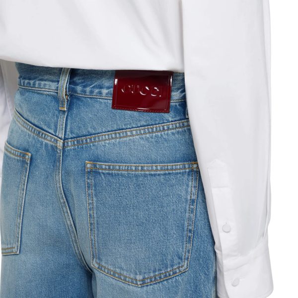 Gucci Wide Leg Denim Pants - Image 5