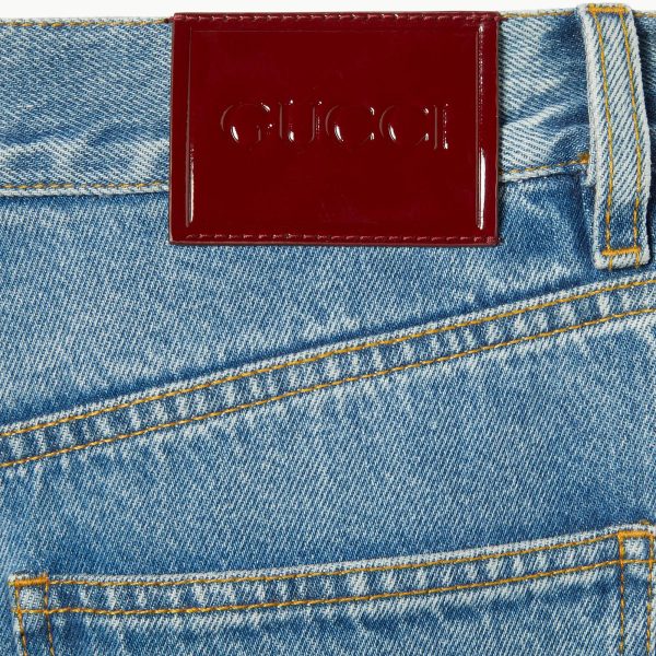 Gucci Wide Leg Denim Pants - Image 6