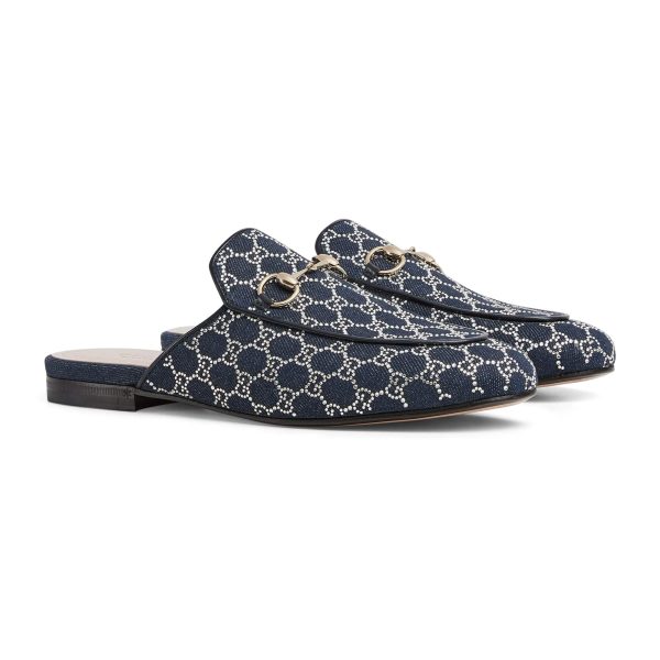 Gucci Women's GG Crystal Princetown Slipper
