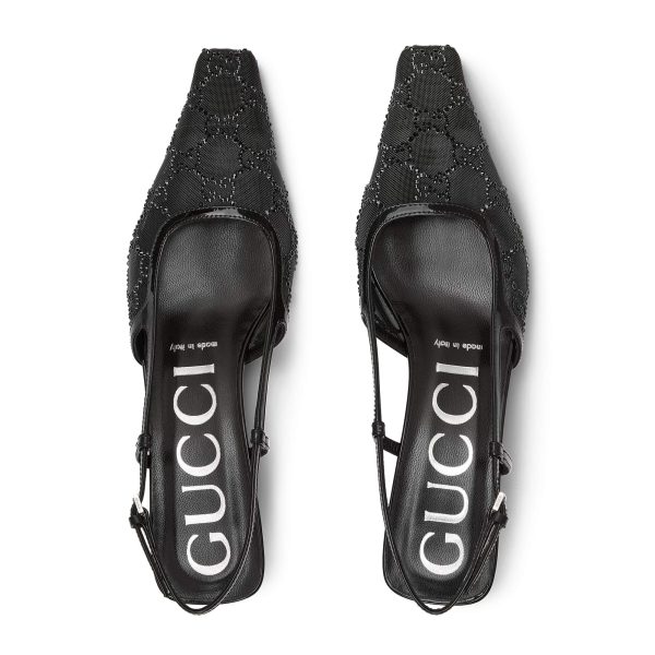 Gucci Women's GG Crystal Slingback Pump - Image 4