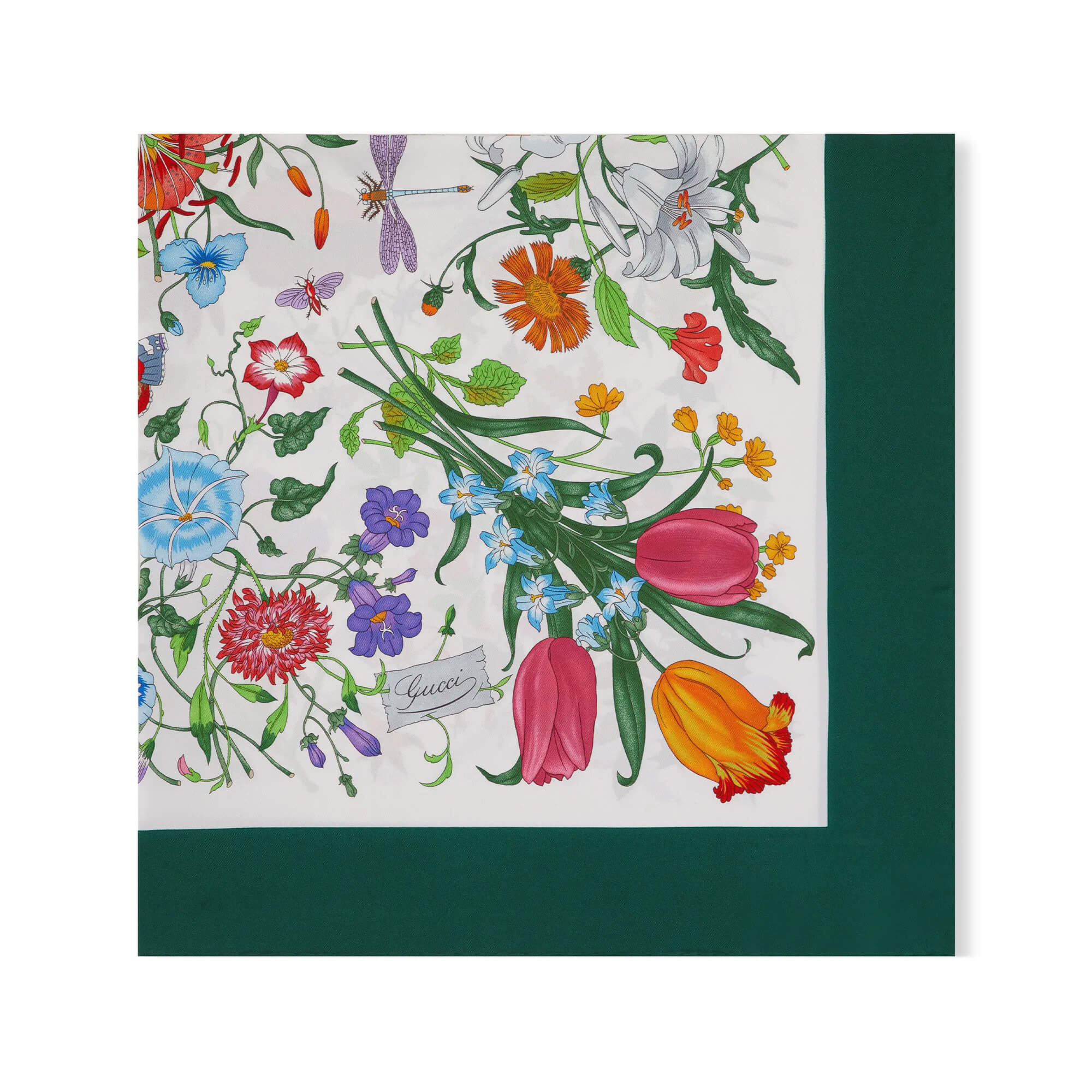 Gucci Printed Silk Twill Carré at Enigma Boutique