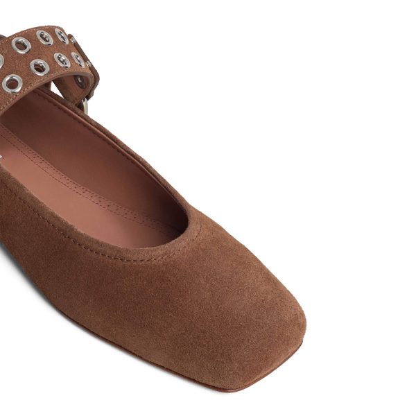 Alaïa Biker Ballet Flats In Suede - Image 4