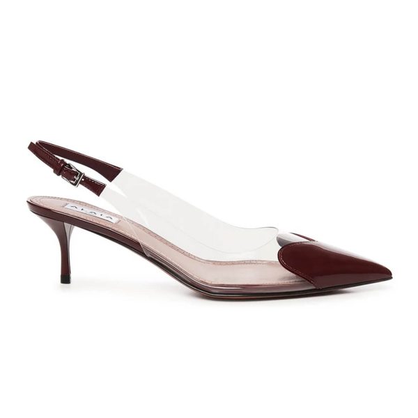 Alaïa Le Cœur Slingbacks In Patent Lambskin - Image 2