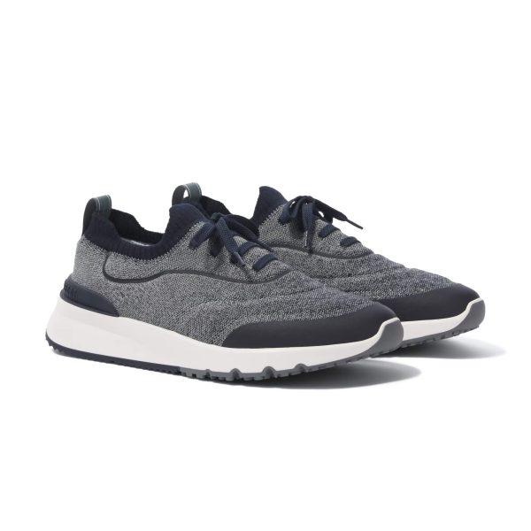 Brunello Cucinelli Knitted Lace-up Sneakers