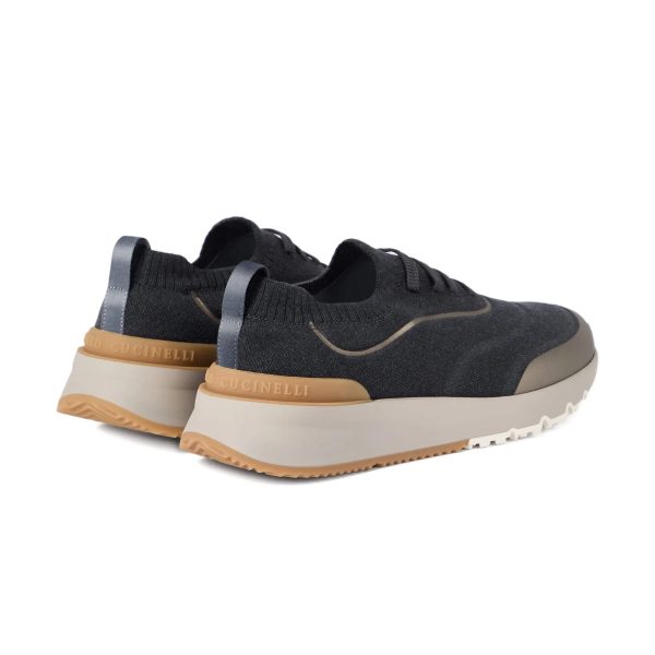 Brunello Cucinelli Knitted Slip-on Sneakers - Image 3