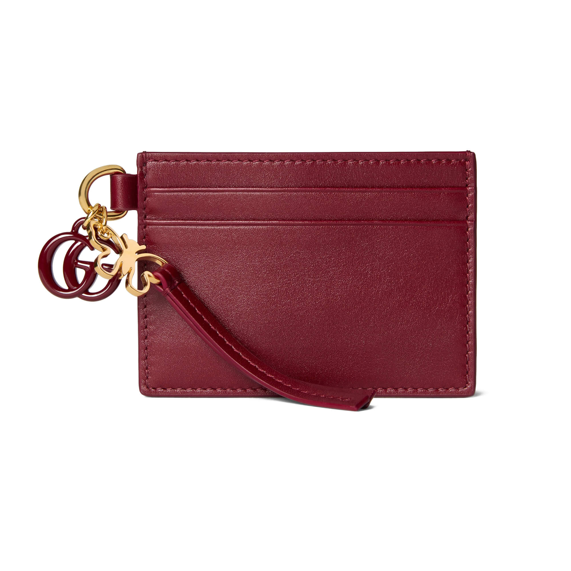 Gucci Card Case With Double G And Butterfly Charm at Enigma Boutique