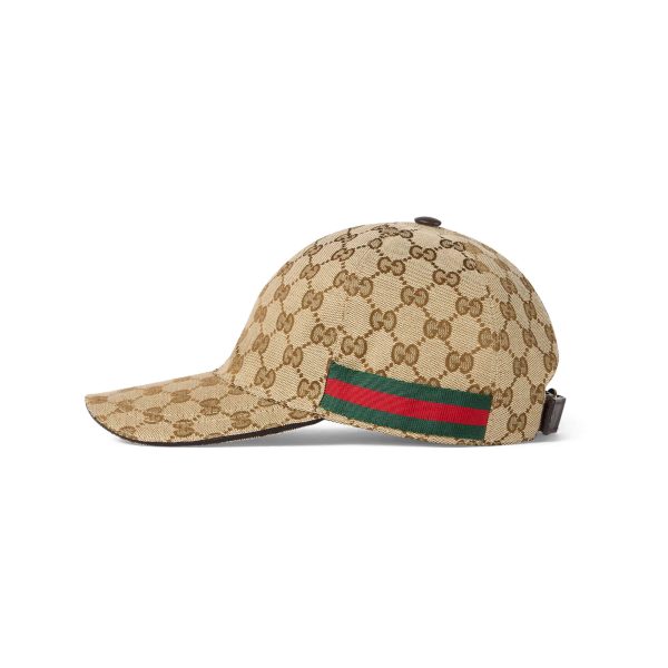 Gucci GG Canvas Baseball Hat With Web - Image 2