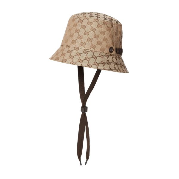 Gucci GG Canvas Bucket Hat With Tie