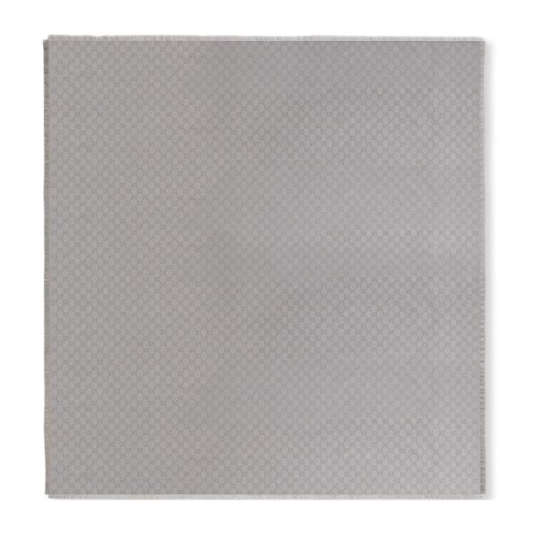 Gucci Printed GG Cotton Wool Lamé Shawl - Image 2