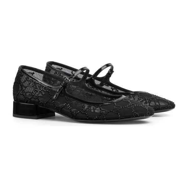 Gucci Women's GG Crystal Ballet Flat