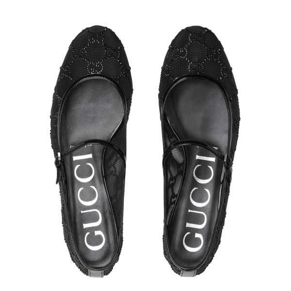 Gucci Women's GG Crystal Ballet Flat - Image 4
