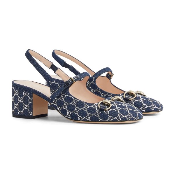 Gucci Women's GG Crystal Pump With Horsebit