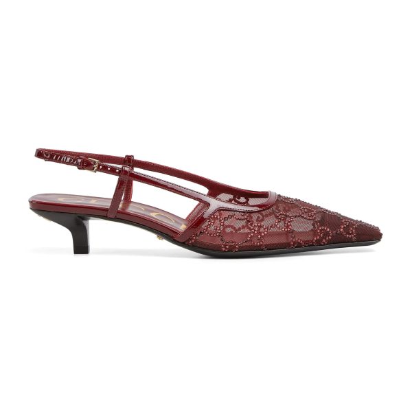 Gucci Women's GG Crystal Slingback Pump - Image 2