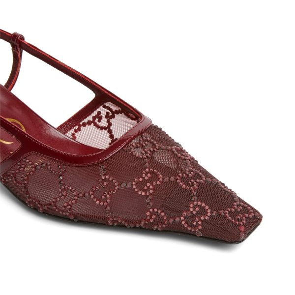 Gucci Women's GG Crystal Slingback Pump - Image 5