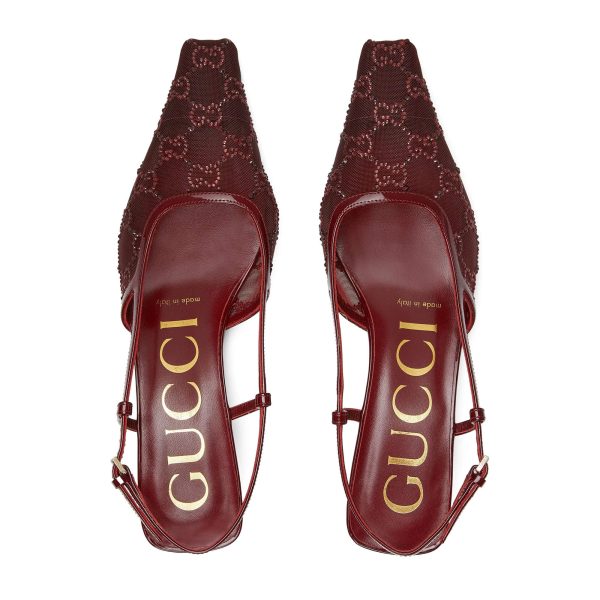 Gucci Women's GG Crystal Slingback Pump - Image 4