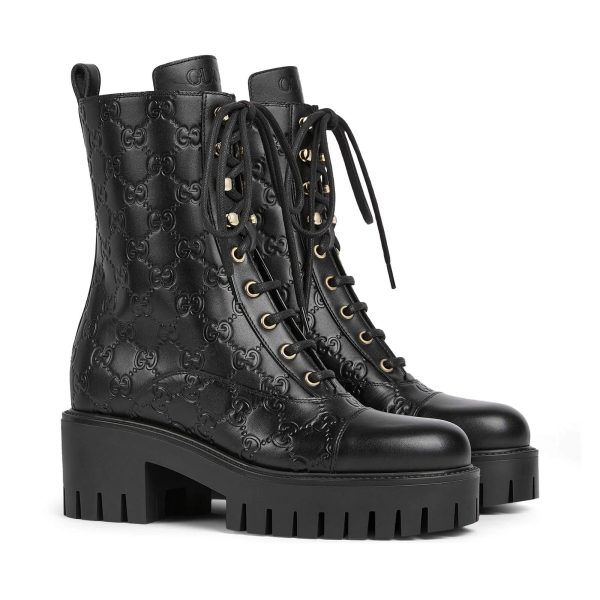 Gucci Women's Lace-up Ankle Boot With GG - Image 2